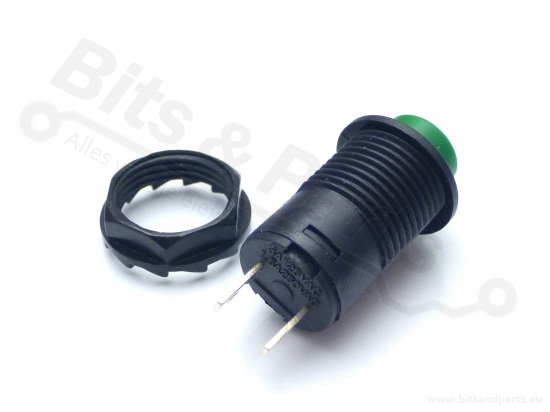 Push button (on/off) round 12mm black